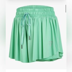 Mint Green Skater Skirt with Drawstring